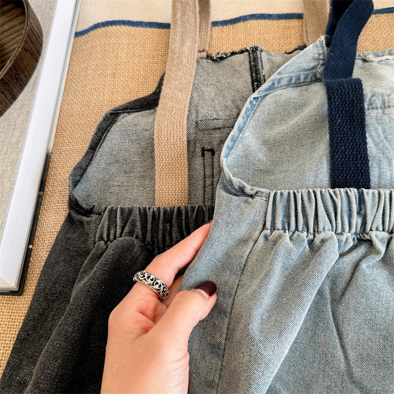 Baby Toddler Hamburger Print Denim Overall