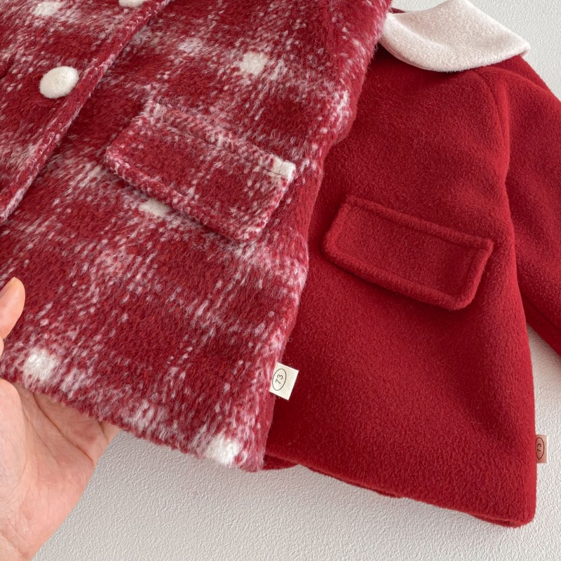 Baby Kids' Girl Christmas Red Coat