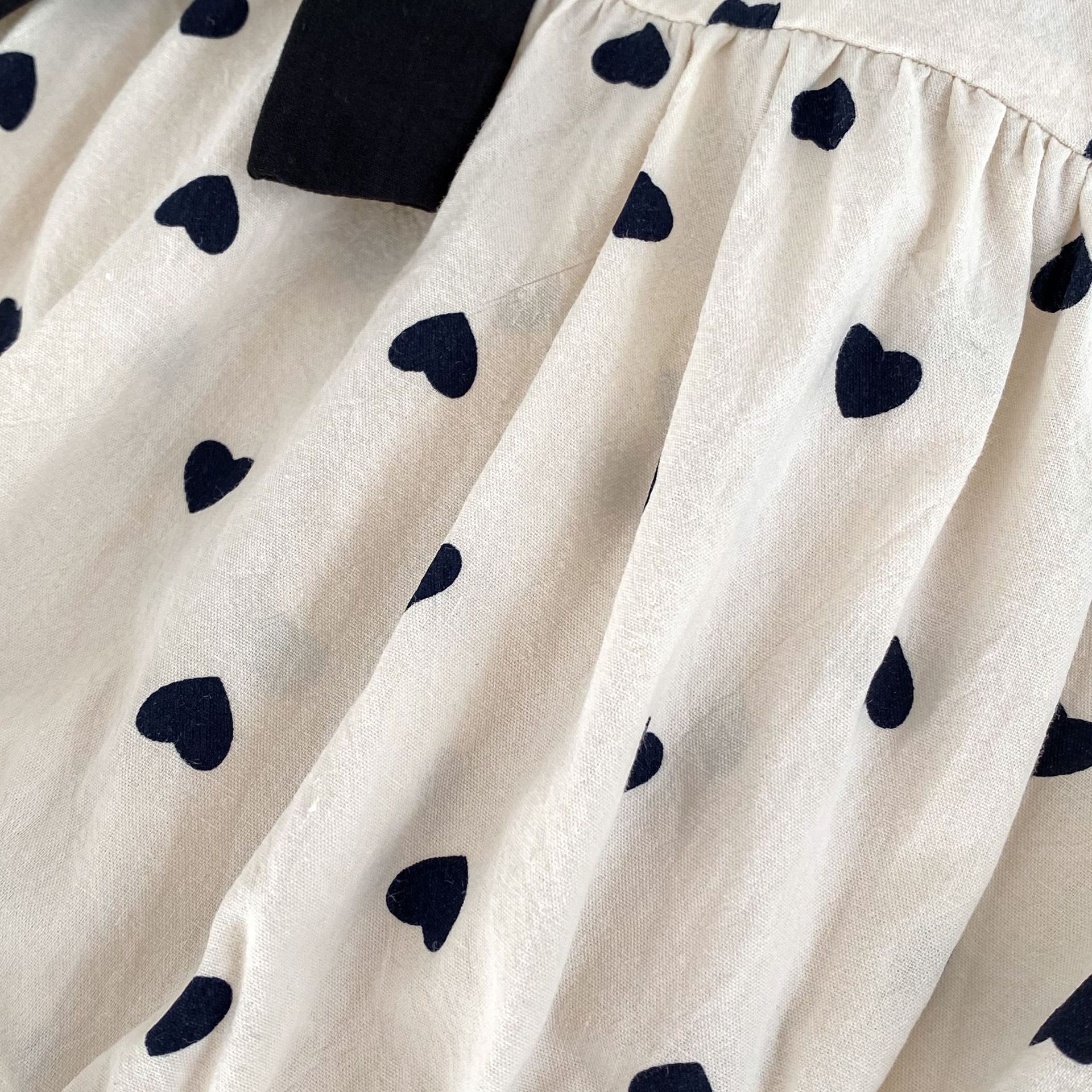 Baby Toddler Girl Beige Bow Love Dress