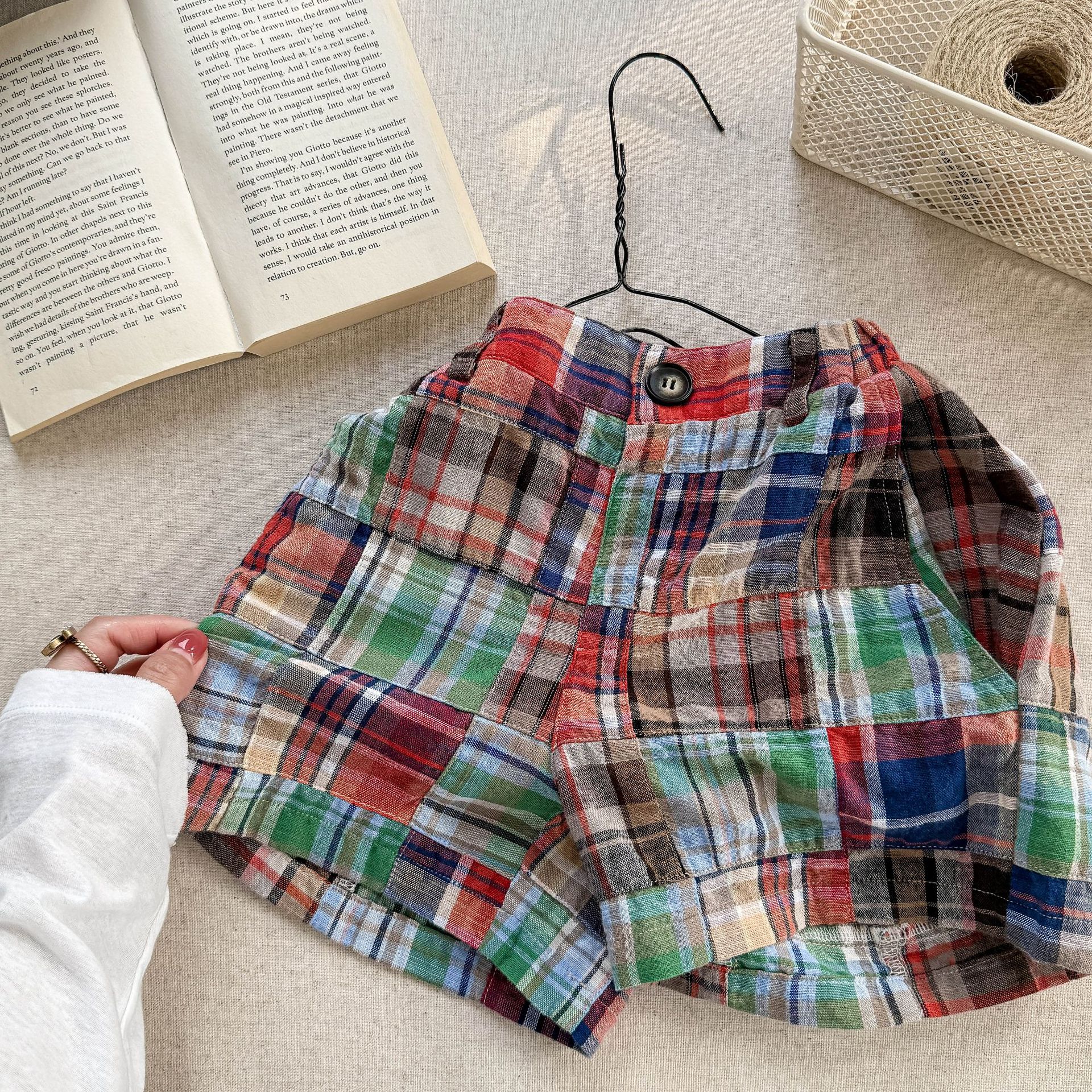 Kids Colorful Plaid Shorts (12M-9Y）