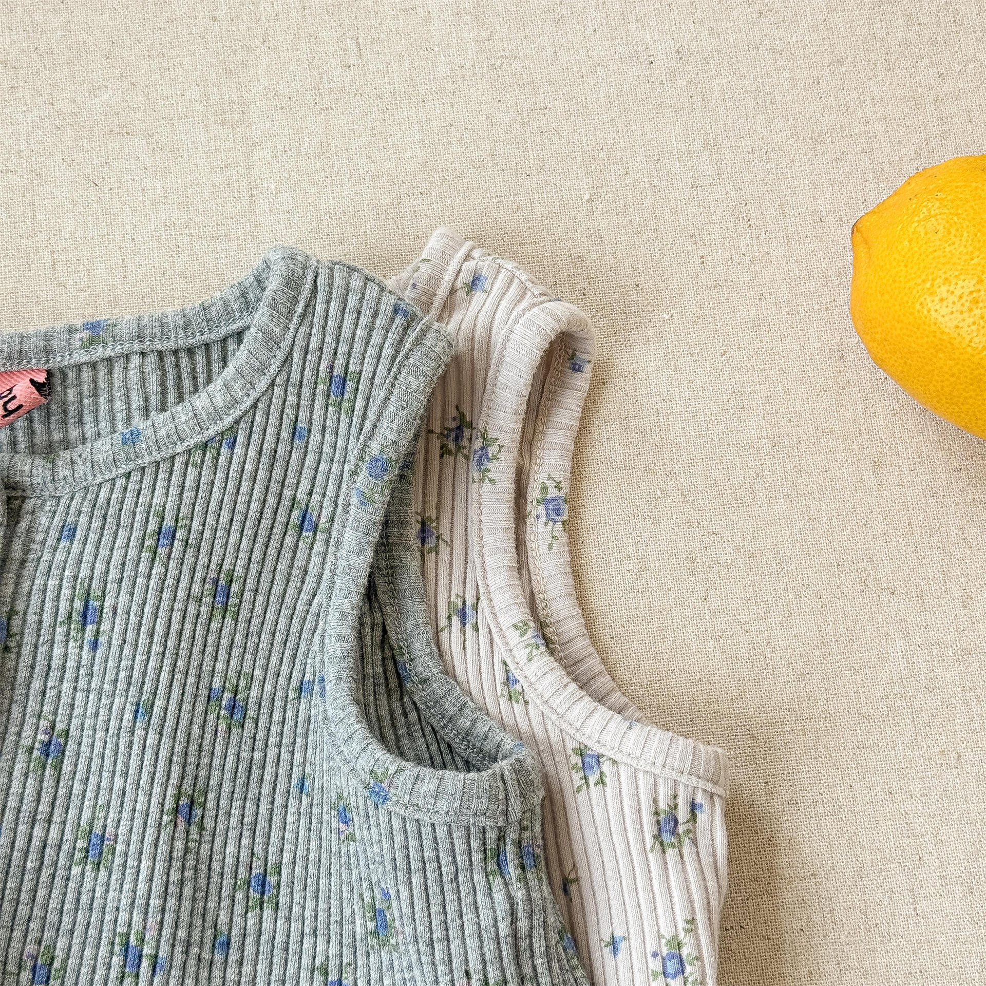 Kids Girl Cotton Ribbed Tank Top and Shorts Set