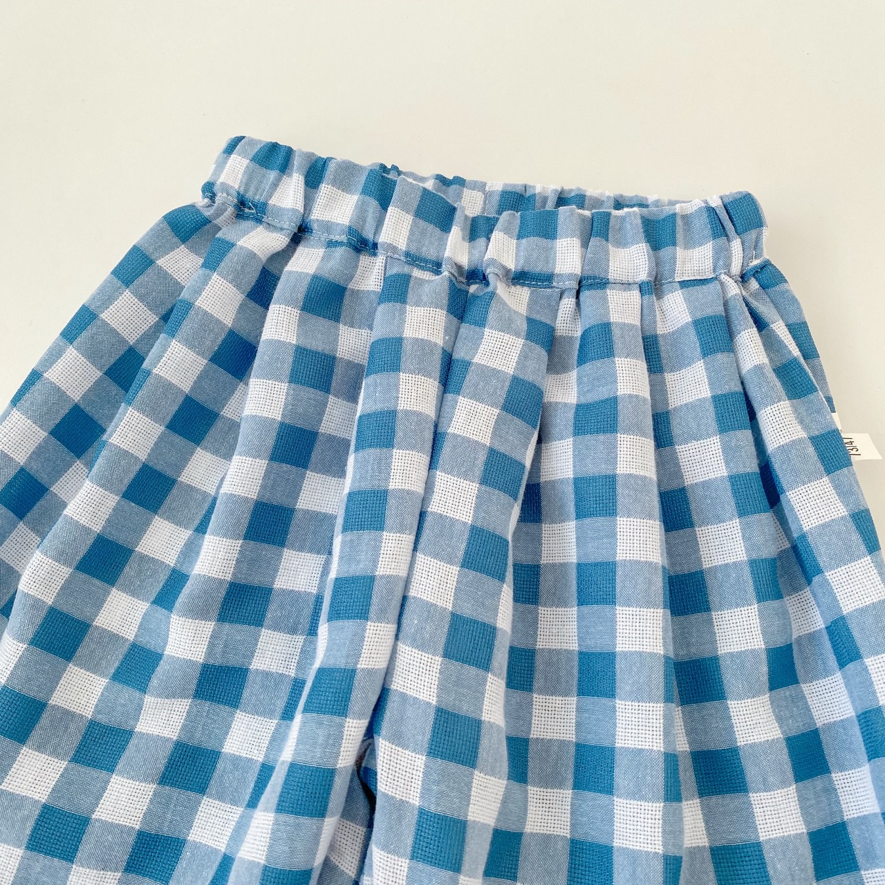 Baby& Kid Blue White Plaid Pants