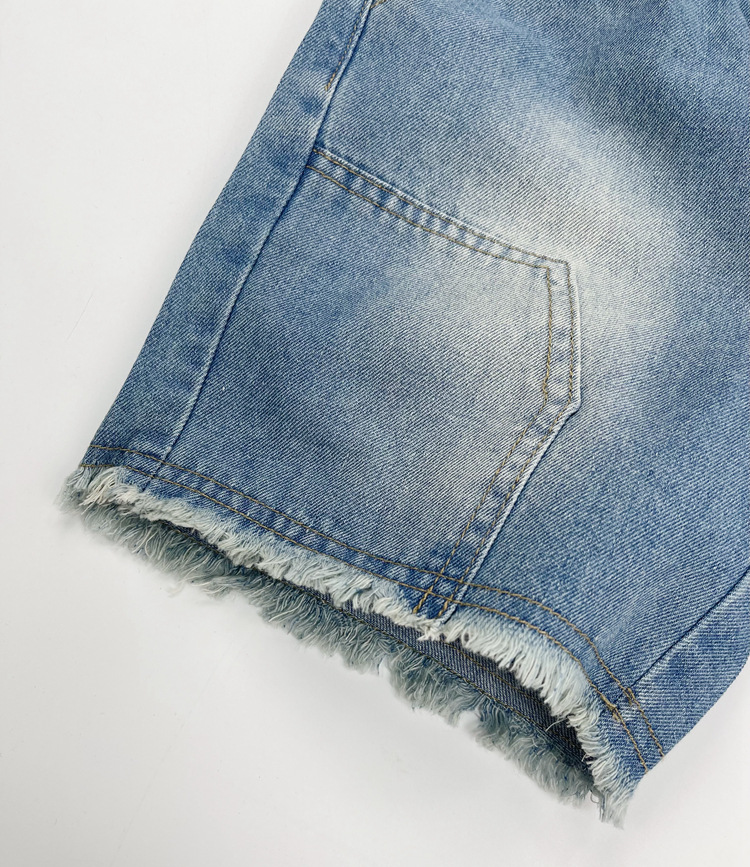 Kids Scattered Edges Denim Shorts