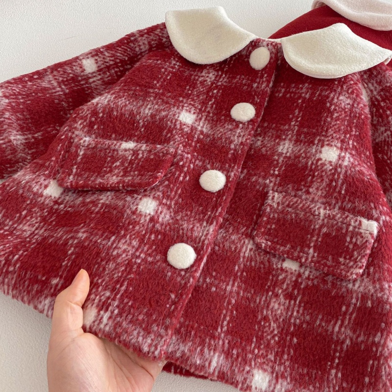 Baby Kids' Girl Christmas Red Coat