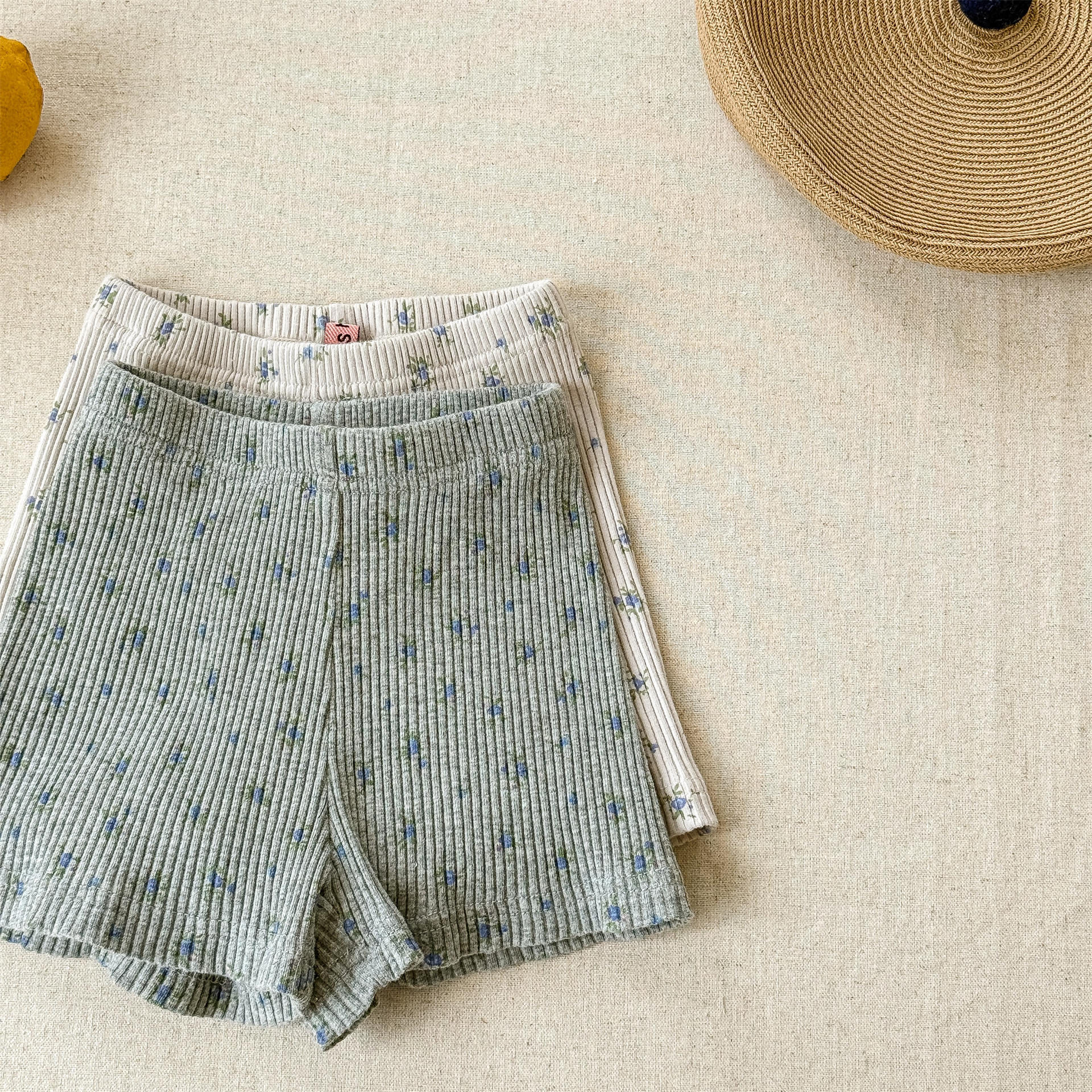 Kids Girl Cotton Ribbed Tank Top and Shorts Set
