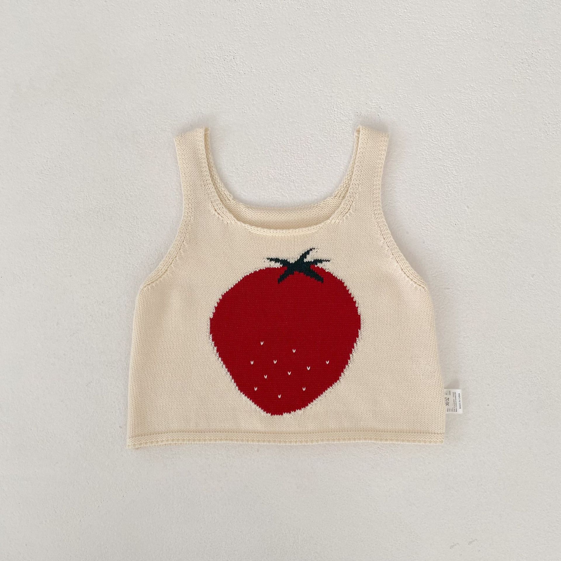 Baby& Kid Knitted Color-Blocked Patterned Tank Top