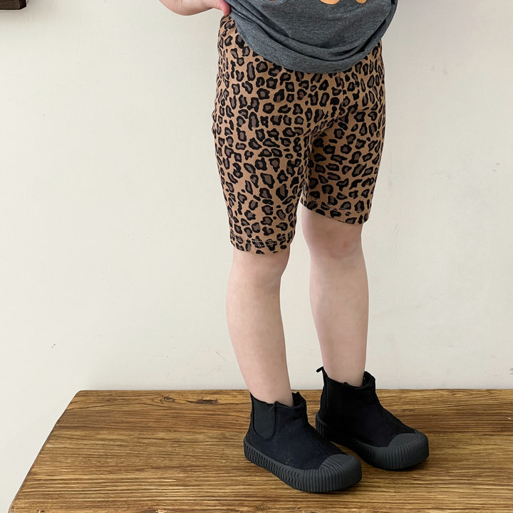 Kids Leopard Print Base Layer Short Pants