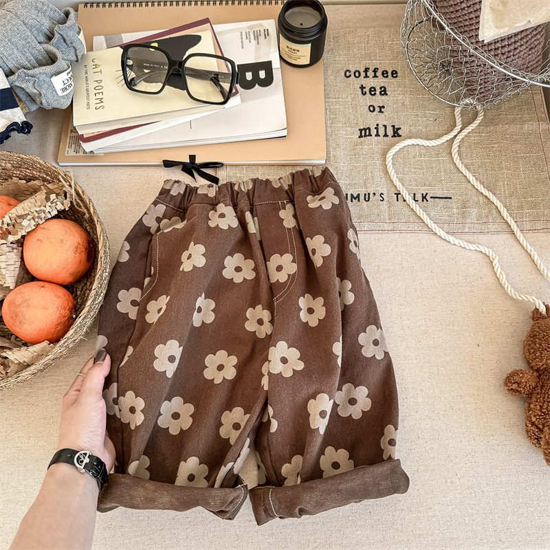 Kids Flowers Pattern Harlan Pants