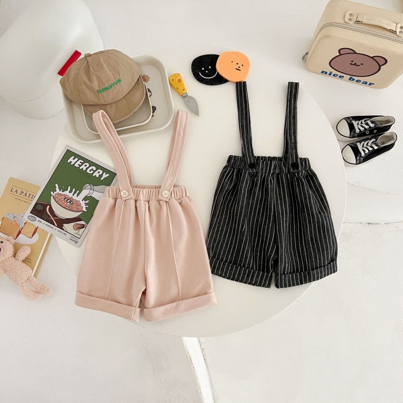 Baby doll collar shirt & workwear overall