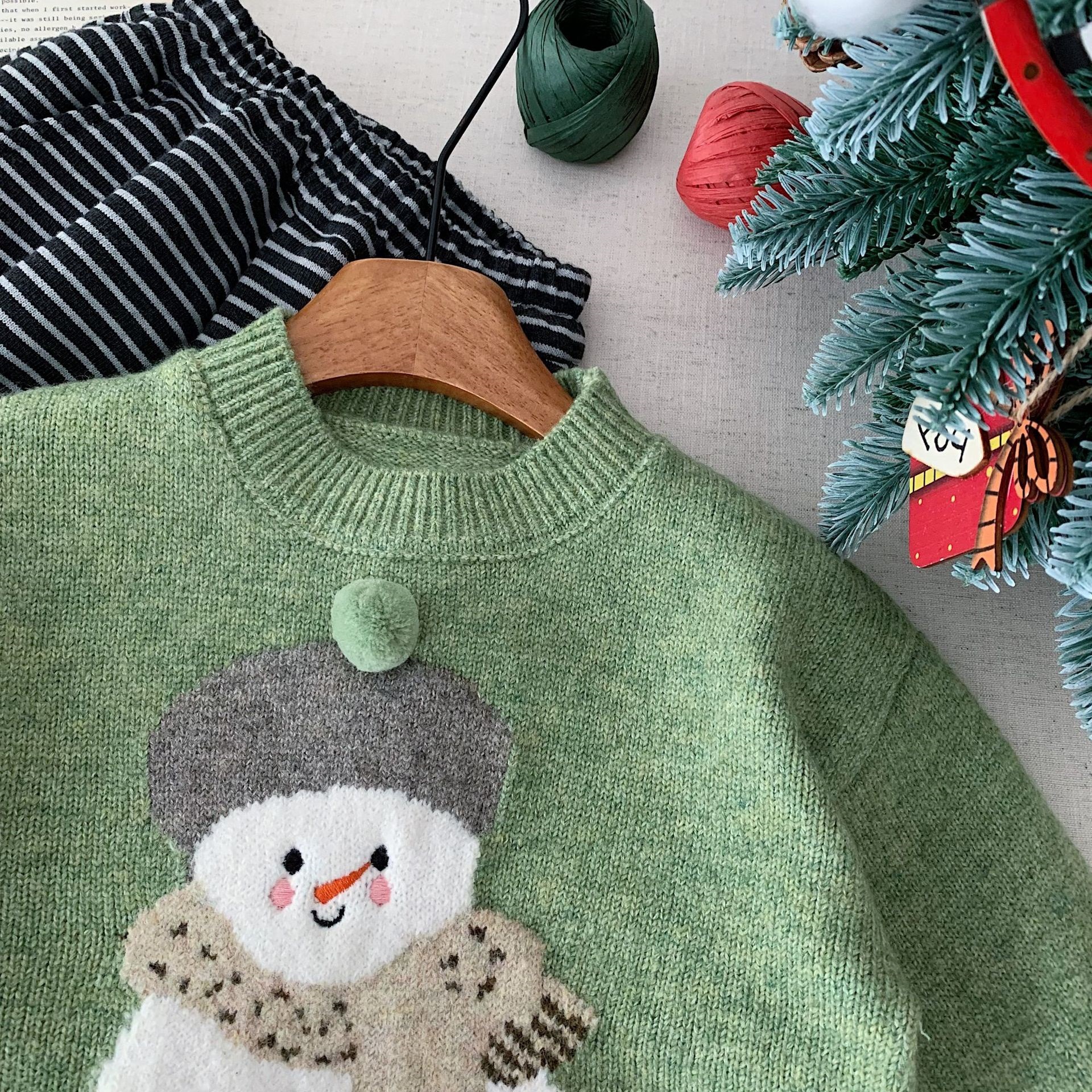 Kids Christmas Snowman Knitted Sweater