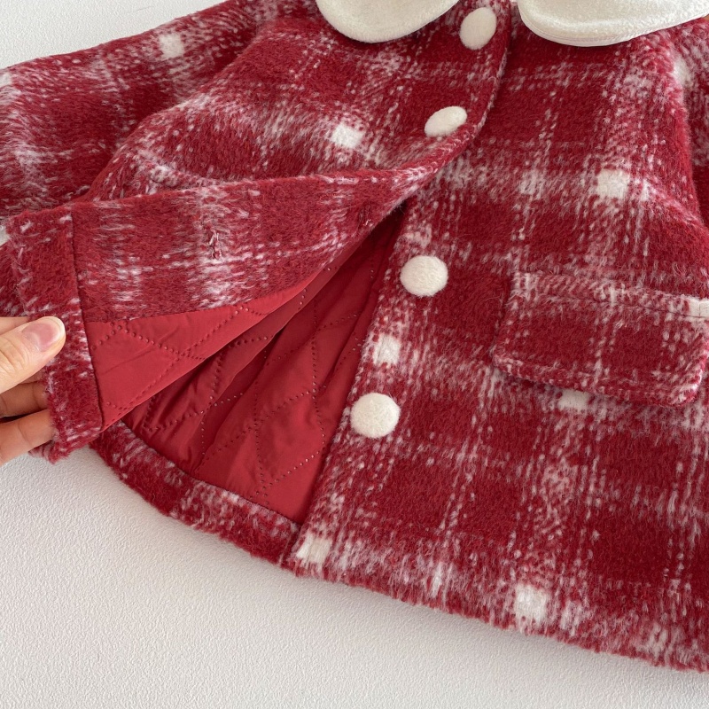 Baby Kids' Girl Christmas Red Coat