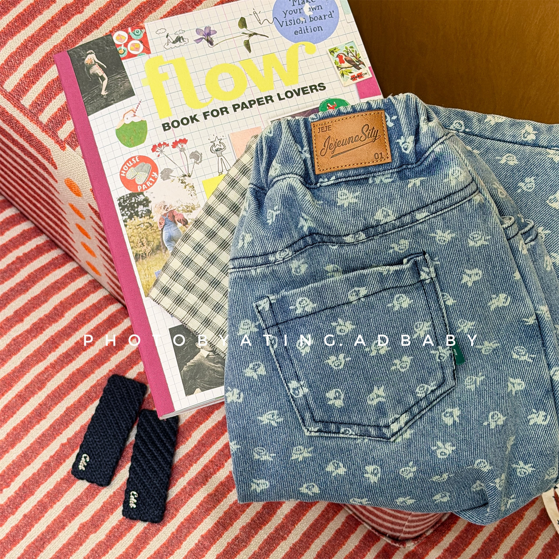 Baby & Kids Denim Flower Pants
