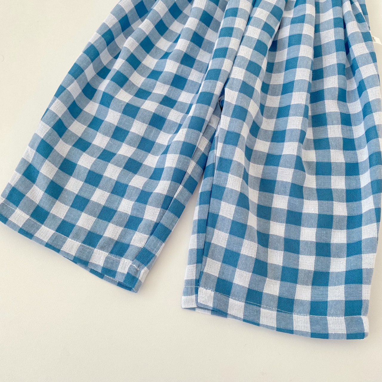 Baby& Kid Blue White Plaid Pants