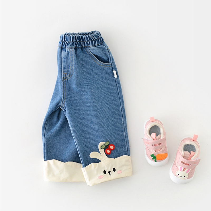 Baby Toddler Girl Rabbit Denim Straight Leg Pant