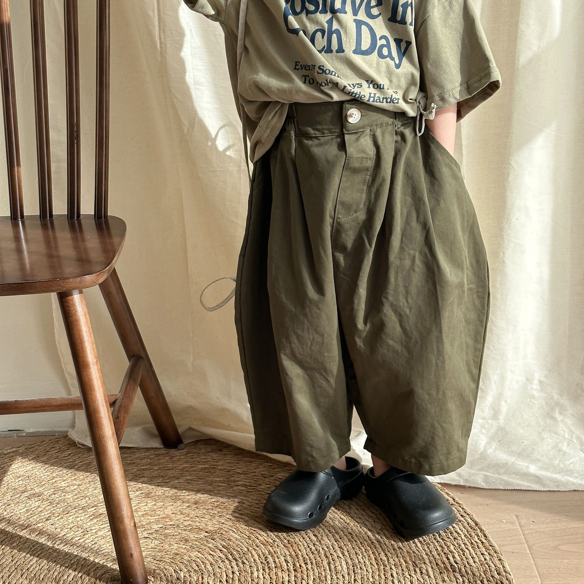 Baby & Kids Solid Color Casual Balloon Pants