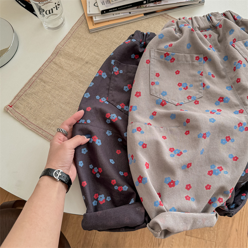 DailyBebe Kids Floral Washed Cotton Harem Pants