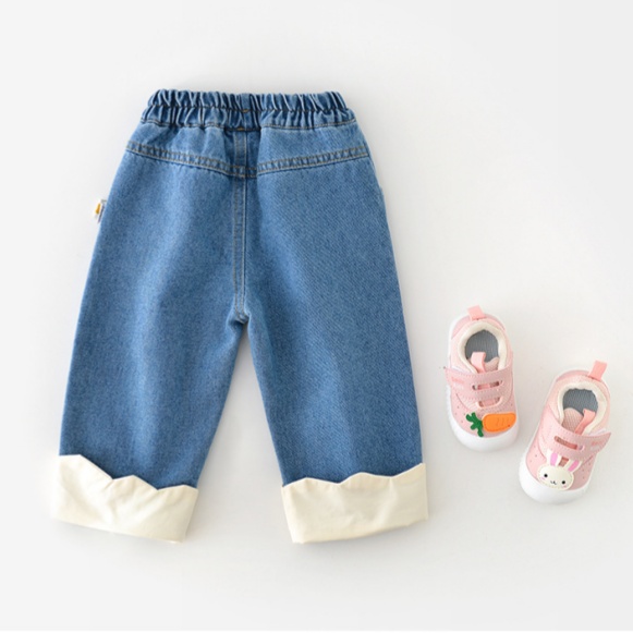 Baby Toddler Girl Rabbit Denim Straight Leg Pant