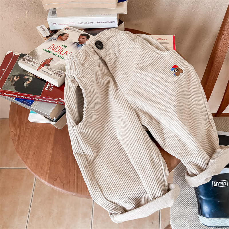 Kids Dog Corduroy Pants