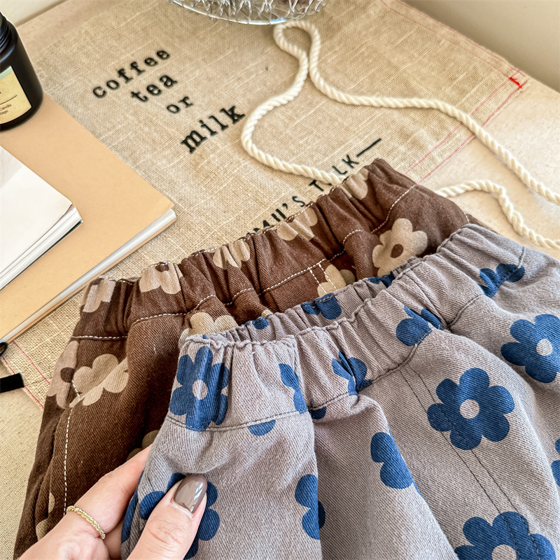 Kids Flowers Pattern Harlan Pants