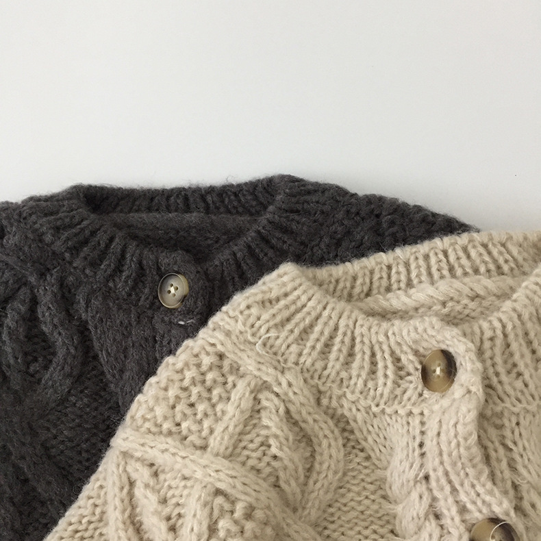 Toddler Twist Thick Knit Cardigan Sweater