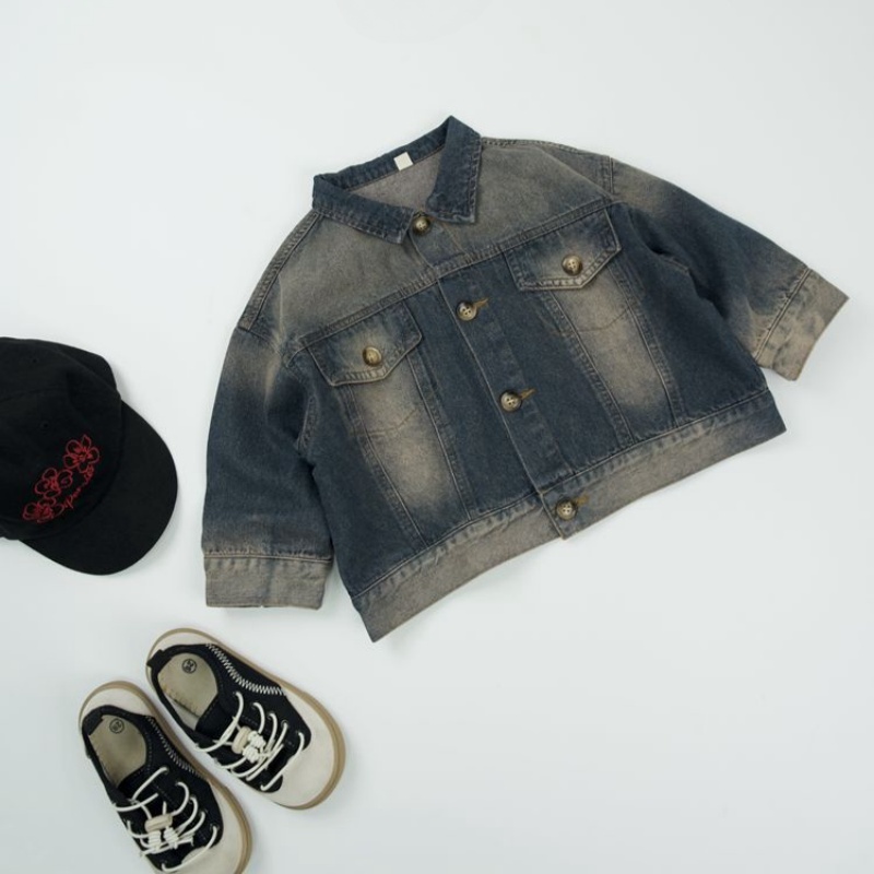 Toddler Vintage Casual Denim Jacke