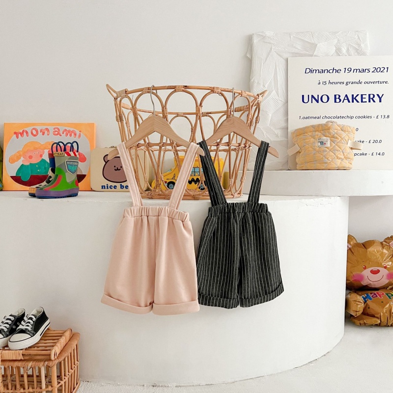 Baby doll collar shirt & workwear overall