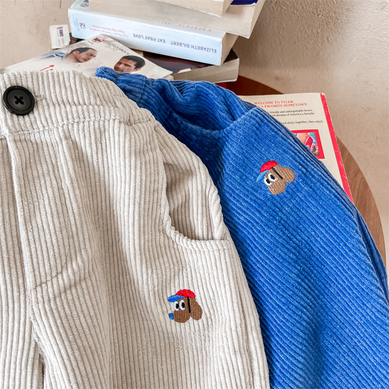 Kids Dog Corduroy Pants