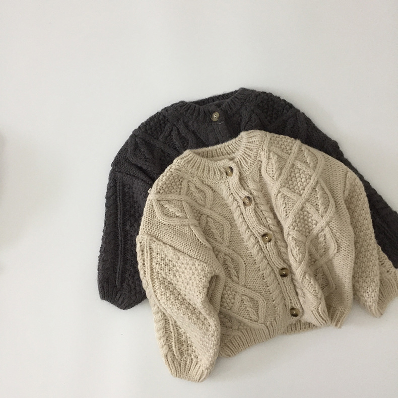 Toddler Twist Thick Knit Cardigan Sweater