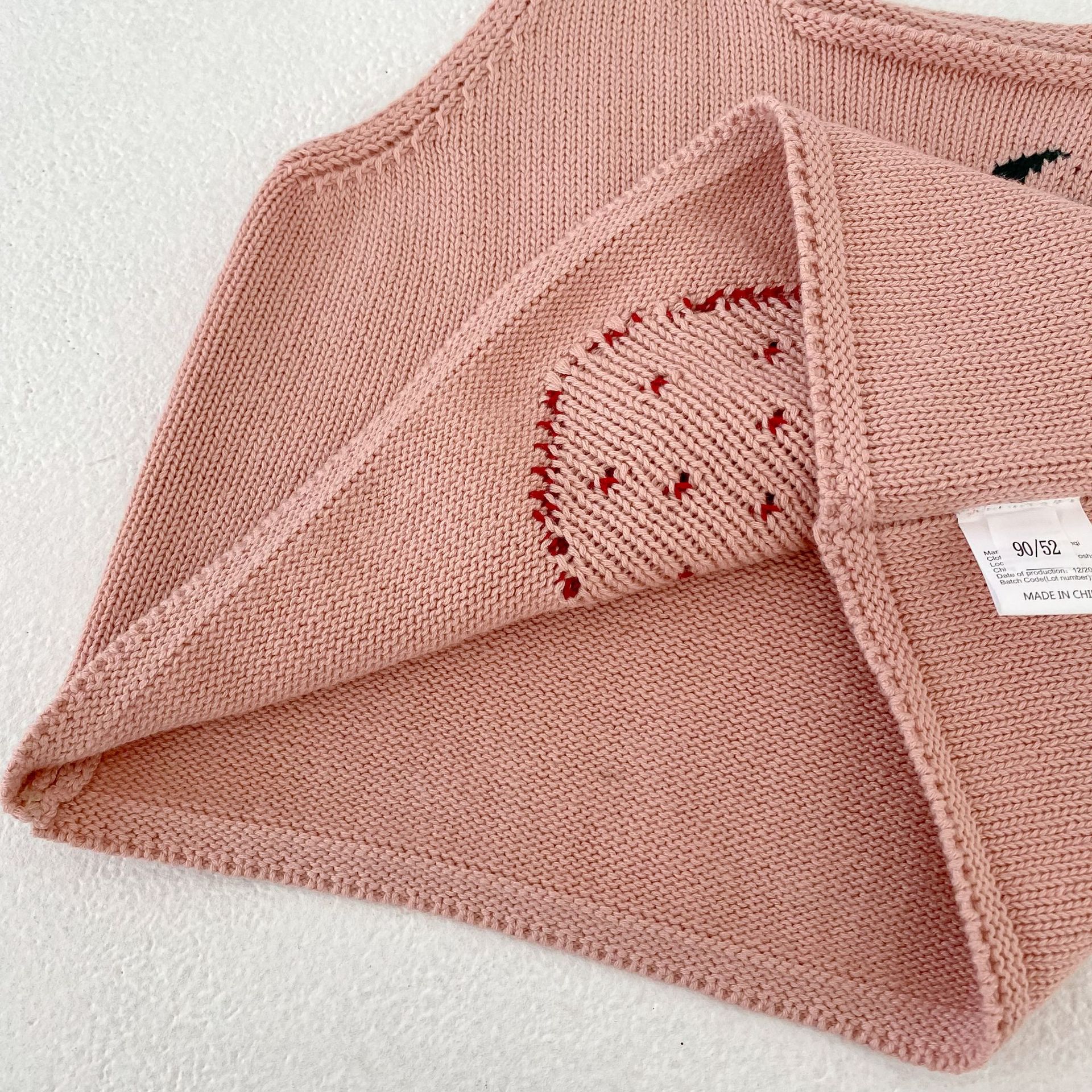 Baby& Kid Knitted Color-Blocked Patterned Tank Top