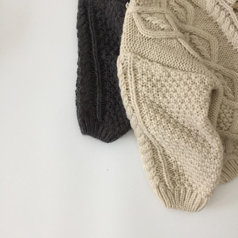 Toddler Twist Thick Knit Cardigan Sweater