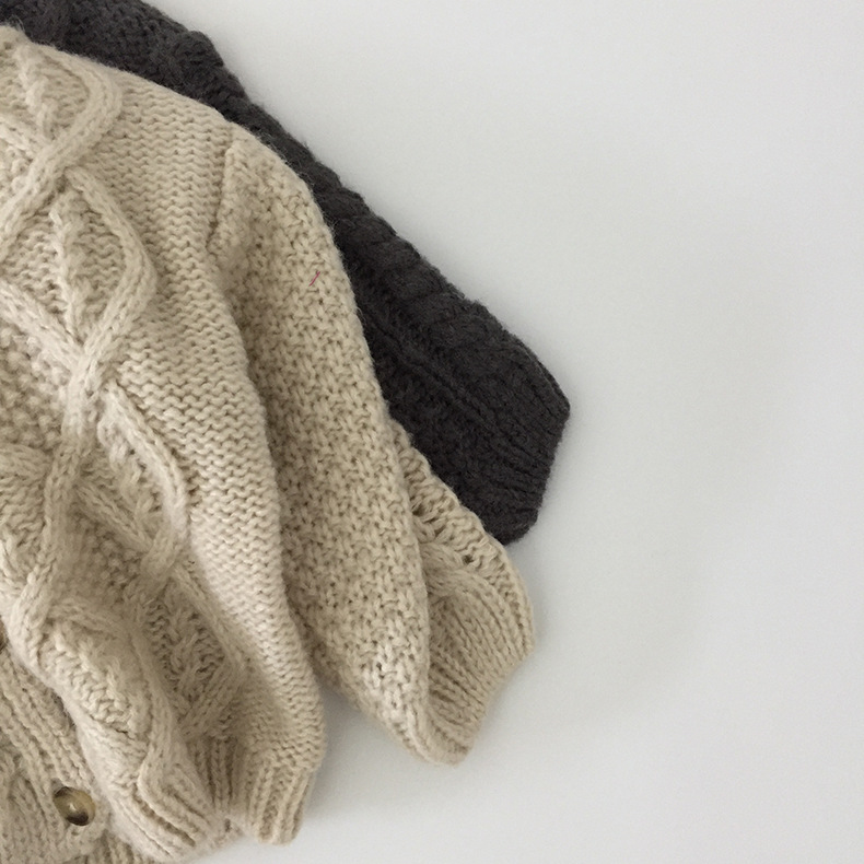 Toddler Twist Thick Knit Cardigan Sweater