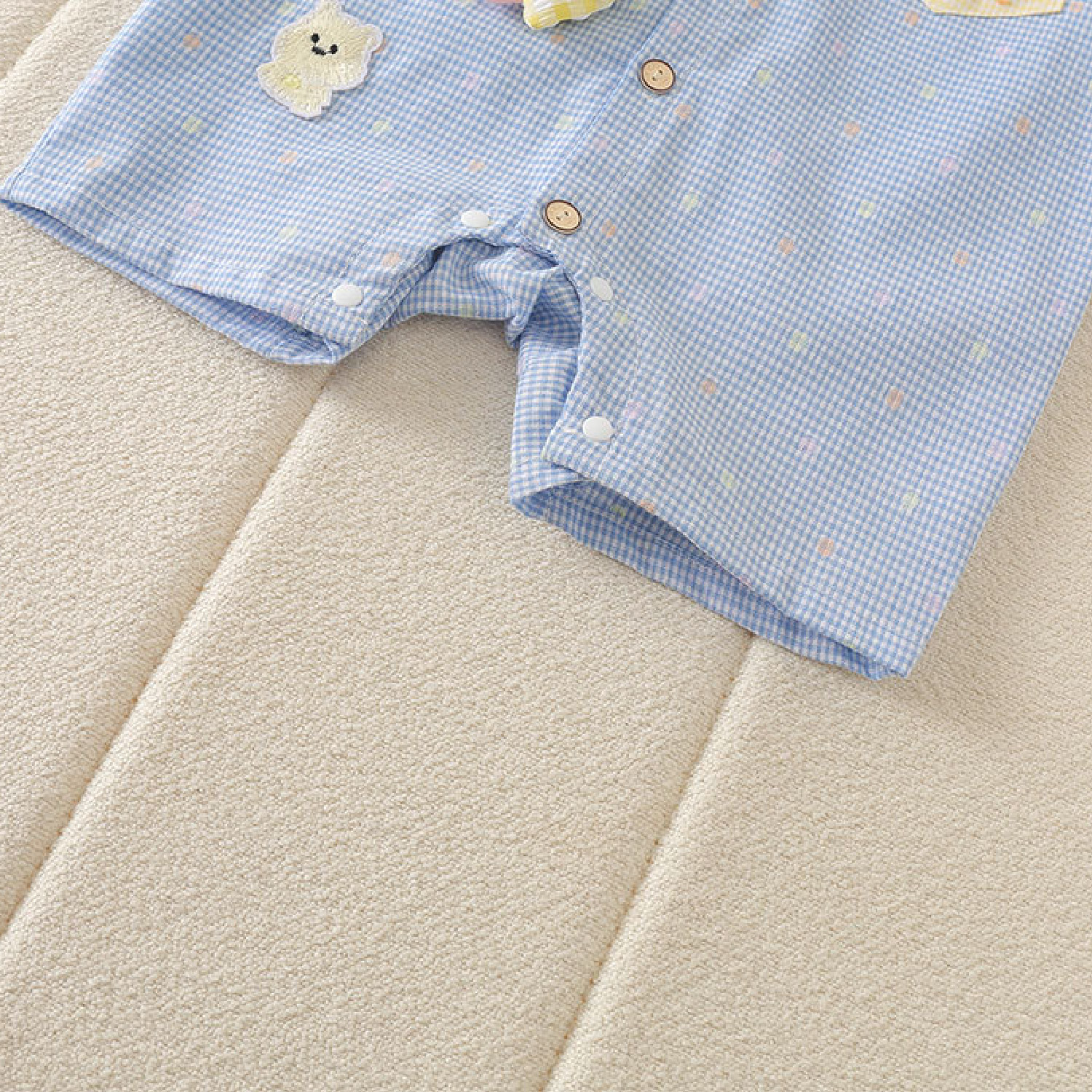Baby Tie Bear Lapel Polka Dots Onesie