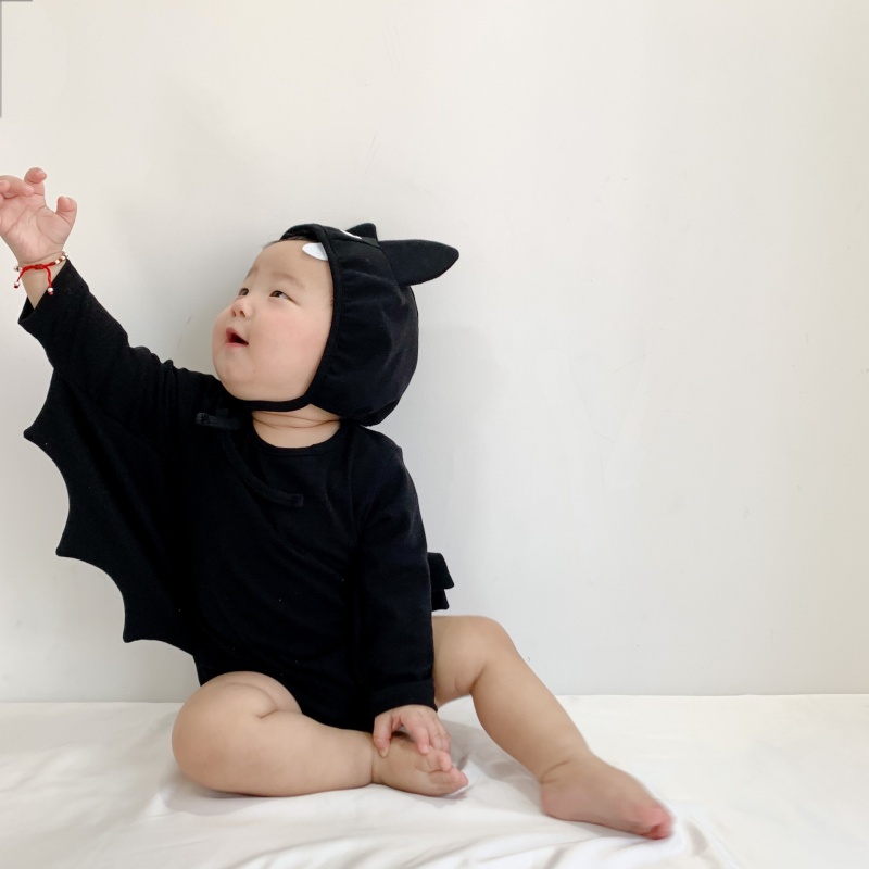 Baby Halloween Bat Hat Romper Set
