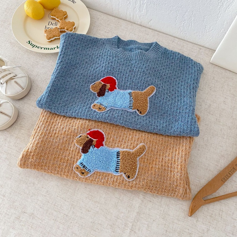 Kids' Sausage Dog Embroidered Sweater