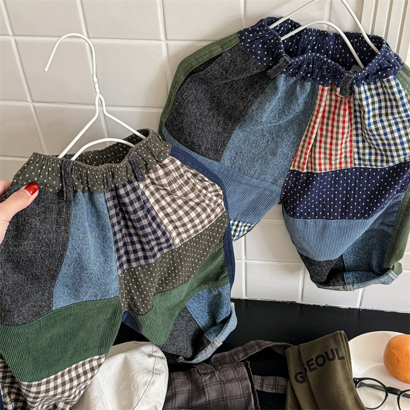 Toddler Boy Contrast Patch Harem Pants