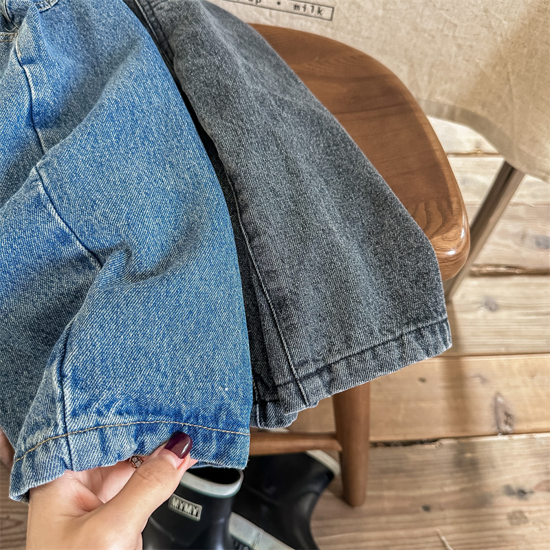 Kids Floral Patch Denim Pants
