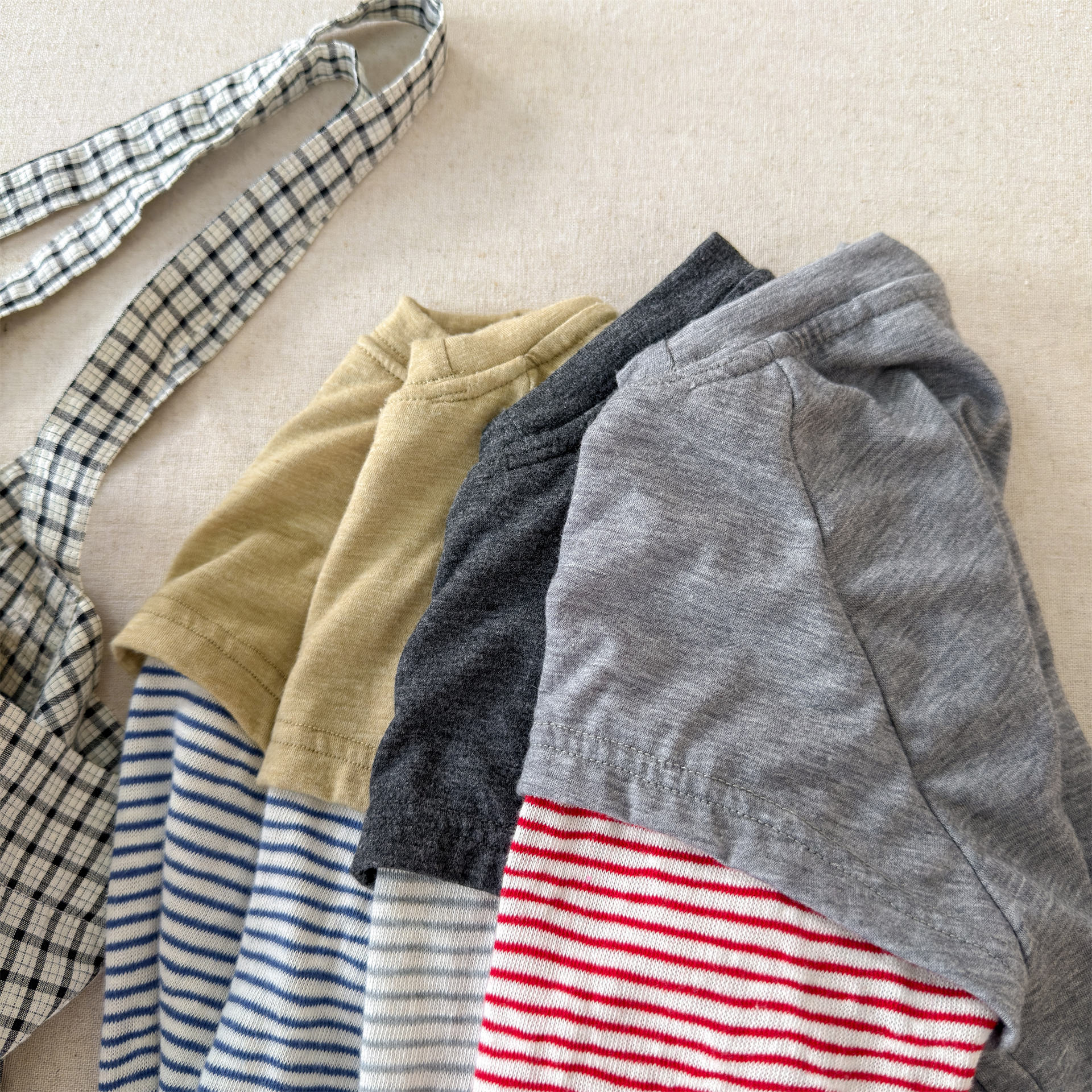 Kids Panelled Striped Sleeves Faux Two-Piece T-shirt