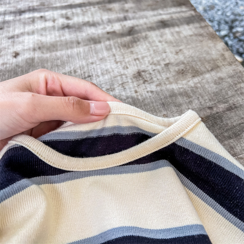 Toddler Casual Color Block Striped T-shirt