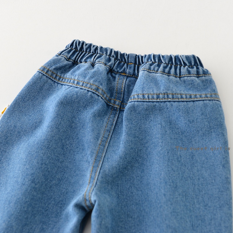 Baby Toddler Girl Rabbit Denim Straight Leg Pant