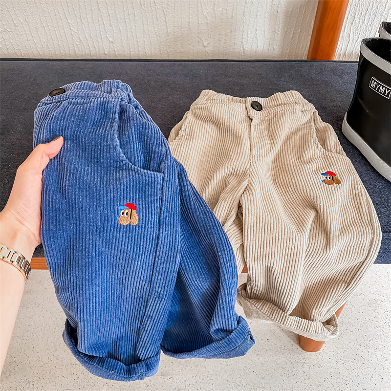 Kids Dog Corduroy Pants