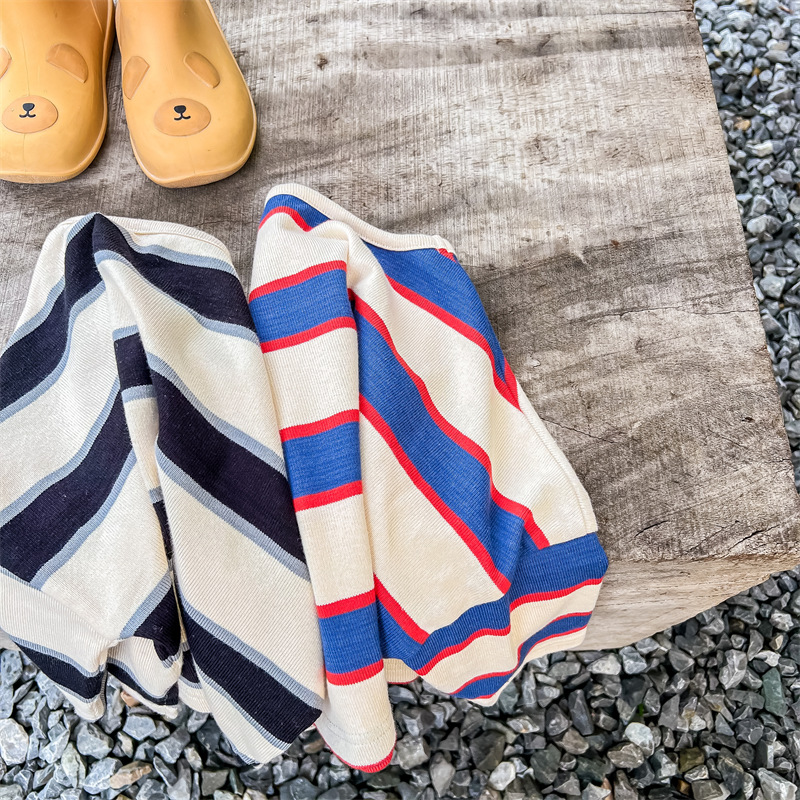 Toddler Casual Color Block Striped T-shirt