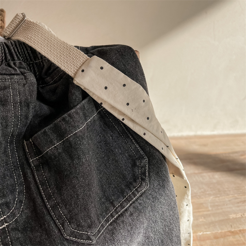 Kids Pocket Denim Harem Pants