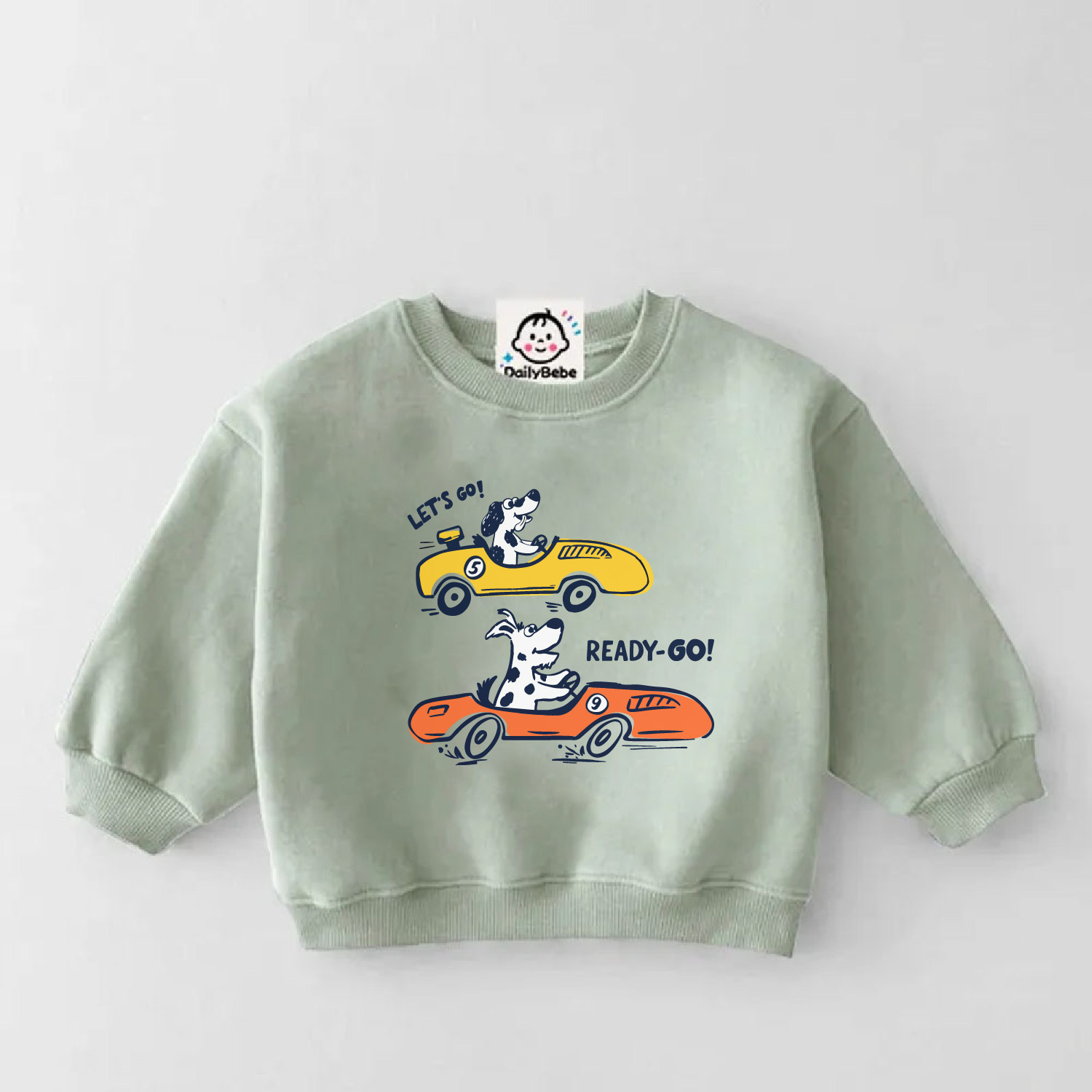 LET'S GO READY GI Baby Toddler Racing Dog Sweatshirt