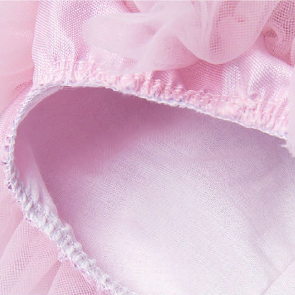 Kids Flutter Sleeve Bow Fluffy Tiered Tulle Princess Dress