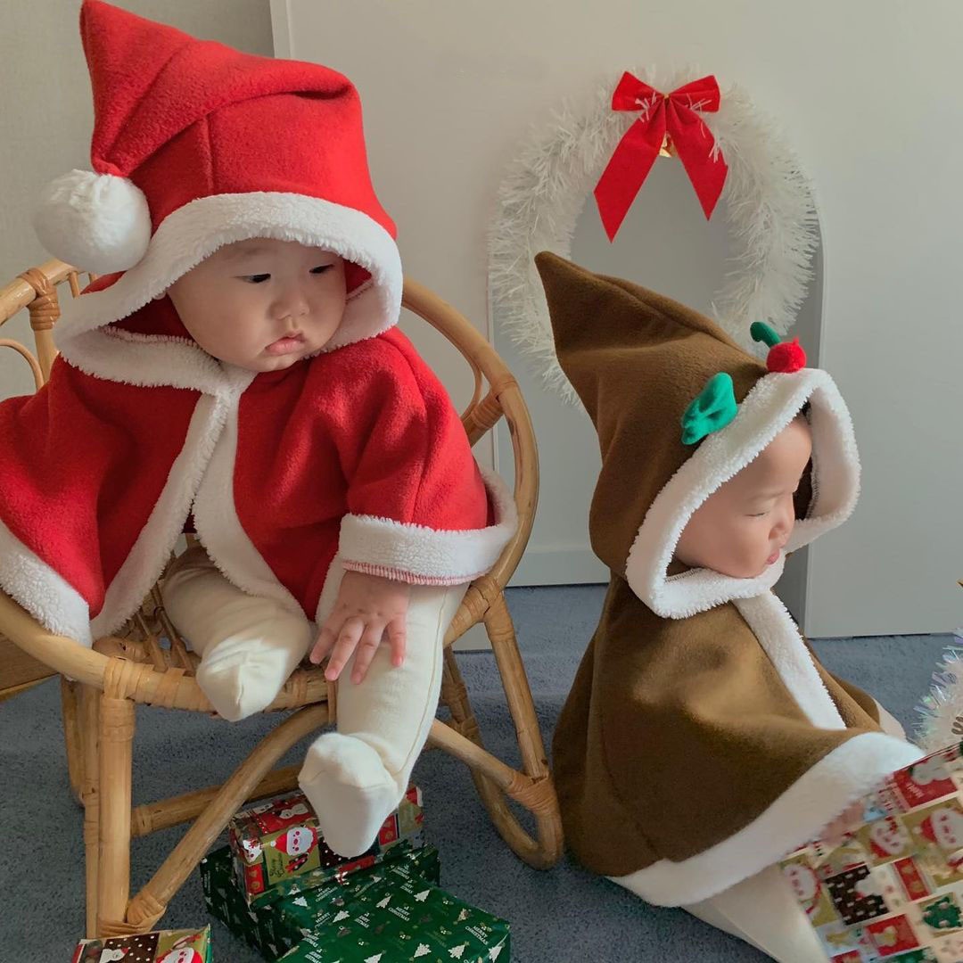 DailyBebe Baby Christmas Fleece Hood Cape