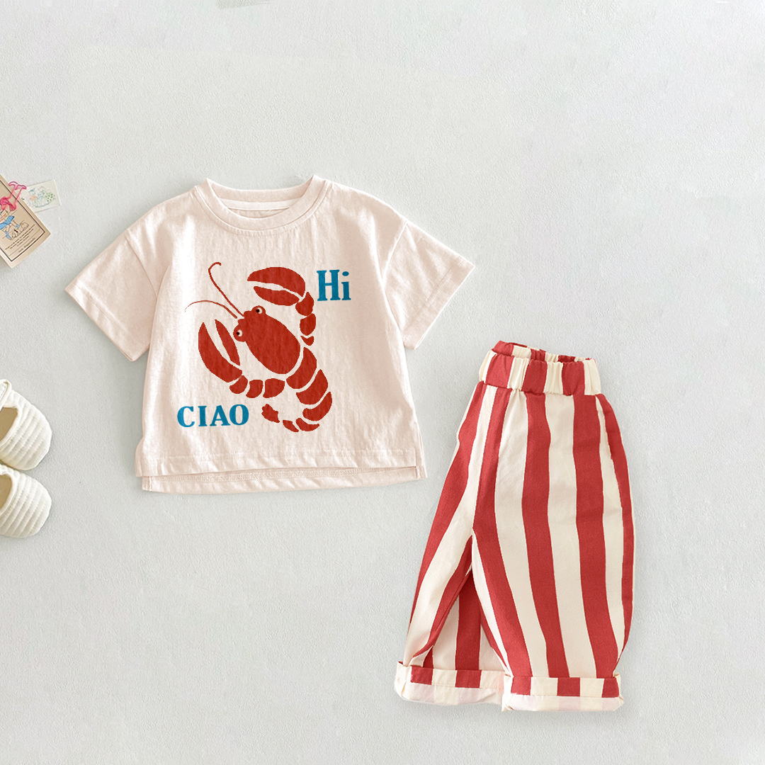 CIAO TUTTI Baby 2-Piece Lobster T-Shirt Pants Set