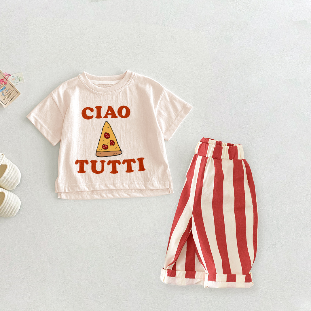 CIAO TUTTI Baby 2-Piece Pizza Casual Pants Set
