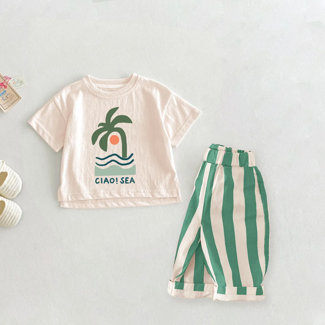 CIAO! SEA Baby 2-Piece Seaside Pattern Set