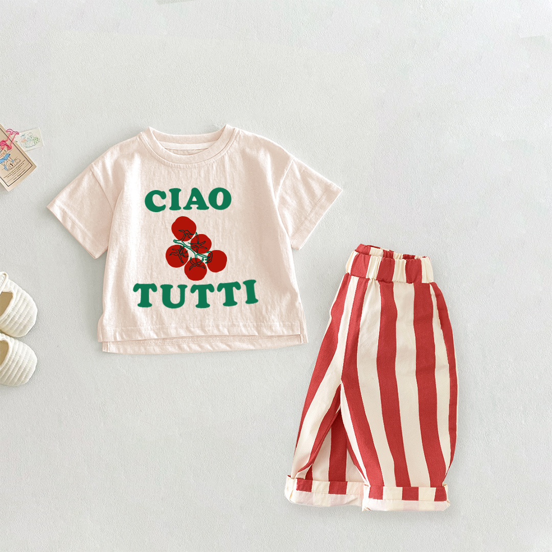 CIAO TUTTI Baby 2-Piece Tomato Casual Pants Set