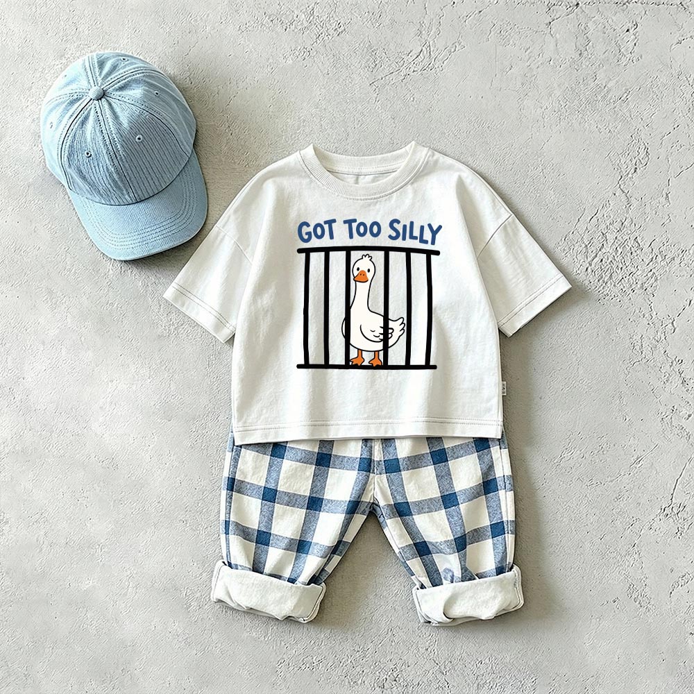 GOT TO SILLY Baby & Kids Goose Plaid 2 Piece Set